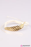 Paparazzi "Under the FEATHER - White" bracelet Paparazzi Jewelry