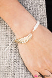 Paparazzi "Under the FEATHER - White" bracelet Paparazzi Jewelry