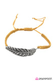 Paparazzi "Under the FEATHER - Yellow" bracelet Paparazzi Jewelry