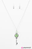 Paparazzi "Unlock Every Door" Green Necklace & Earring Set Paparazzi Jewelry