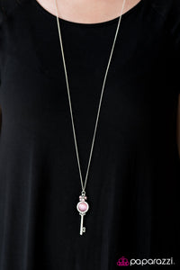 Paparazzi "Unlock Every Door" Pink Necklace & Earring Set Paparazzi Jewelry