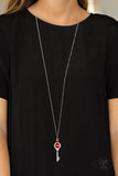 Paparazzi "Unlock Every Door" Red Exclusive Necklace & Earring Set Paparazzi Jewelry