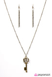 Paparazzi "Unlock Your Dreams" Brass Necklace & Earring Set Paparazzi Jewelry