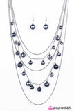 Paparazzi "Up Close and Personal - Blue" Necklace & Earring Set Paparazzi Jewelry