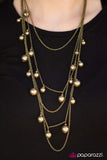 Paparazzi "Up Close and Personal - Brass" necklace Paparazzi Jewelry