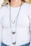 Paparazzi "Uphill Battle" Black Necklace & Earring Set Paparazzi Jewelry