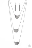 Paparazzi "Uphill Battle" Black Necklace & Earring Set Paparazzi Jewelry