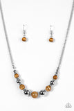 Paparazzi "Upper GLASS - Brown" necklace Paparazzi Jewelry