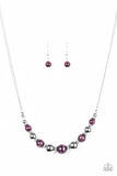 Paparazzi "Upper GLASS - Purple" necklace Paparazzi Jewelry