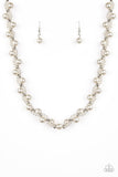 Paparazzi "Uptown Opulence” White Necklace & Earring Set Paparazzi Jewelry