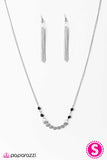 Paparazzi "Up Your Glow" Black Necklace & Earring Set Paparazzi Jewelry