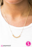 Paparazzi "Up Your Glow" Gold Necklace & Earring Set Paparazzi Jewelry