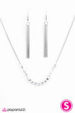 Paparazzi "Up Your Glow" Silver Necklace & Earring Set Paparazzi Jewelry