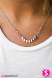 Paparazzi "Up Your Glow" Silver Necklace & Earring Set Paparazzi Jewelry