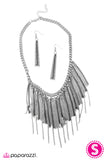 Paparazzi "Urban Fringe - Silver" necklace Paparazzi Jewelry