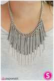 Paparazzi "Urban Fringe - Silver" necklace Paparazzi Jewelry