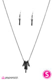 Paparazzi "Urban Scene" Black Necklace & Earring Set Paparazzi Jewelry