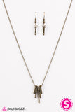 Paparazzi "Urban Scene" Brass Necklace & Earring Set Paparazzi Jewelry