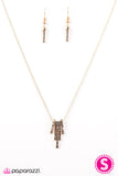 Paparazzi "Urban Scene" Gold Necklace & Earring Set Paparazzi Jewelry