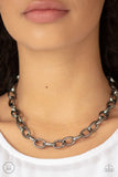 Paparazzi "Urban Uplink" Black Choker Necklace & Earring Set Paparazzi Jewelry