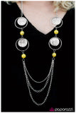 Paparazzi "Utter Amazement" Yellow Necklace & Earring Set Paparazzi Jewelry