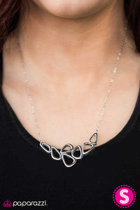 Paparazzi "Vertigo" Silver Necklace & Earring Set Paparazzi Jewelry