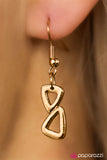 Paparazzi "Vertigo" Gold Necklace & Earring Set Paparazzi Jewelry