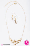 Paparazzi "Vertigo" Gold Necklace & Earring Set Paparazzi Jewelry