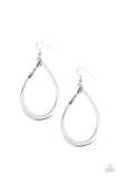 Paparazzi "Very Enlightening” Silver Hematite Rhinestone Teardrop Earrings Paparazzi Jewelry