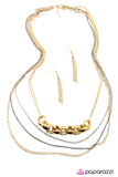 Paparazzi "VIP" Gold Necklace & Earring Set Paparazzi Jewelry