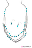 Paparazzi "Vivacious Vibes" Blue Necklace & Earring Set Paparazzi Jewelry