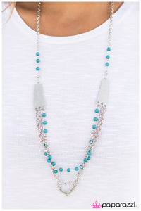 Paparazzi "Vivacious Vibes" Blue Necklace & Earring Set Paparazzi Jewelry