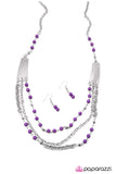 Paparazzi "Vivacious Vibes" Purple Necklace & Earring Set Paparazzi Jewelry