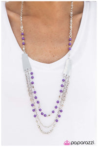 Paparazzi "Vivacious Vibes" Purple Necklace & Earring Set Paparazzi Jewelry