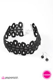 Paparazzi "Vixen Vogue" Black Choker Necklace & Earring Set Paparazzi Jewelry