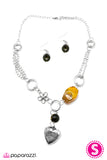 Paparazzi "Vixen" Yellow Necklace & Earring Set Paparazzi Jewelry