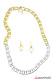 Paparazzi "Walk This Way" Gold Necklace & Earring Set Paparazzi Jewelry