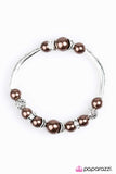 Paparazzi "Waltz Of The Flowers" Brown Bracelet Paparazzi Jewelry