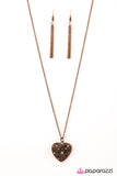 Paparazzi "Wandering Heart" Copper Necklace & Earring Set Paparazzi Jewelry