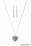 Paparazzi "Wandering Heart" White Necklace & Earring Set Paparazzi Jewelry