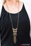 Paparazzi "Warning Signal - Brass" necklace Paparazzi Jewelry