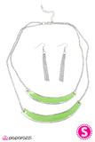 Paparazzi "Warped Tour" Green Necklace & Earring Set Paparazzi Jewelry