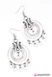 Paparazzi "Watch Me Wander - White" earring Paparazzi Jewelry