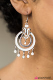 Paparazzi "Watch Me Wander - White" earring Paparazzi Jewelry