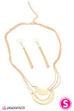 Paparazzi "Waterloo Sunset" Gold Necklace & Earring Set Paparazzi Jewelry