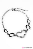 Paparazzi "Wearing My Heart on My Sleeve" Black Bracelet Paparazzi Jewelry