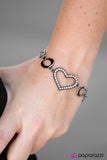 Paparazzi "Wearing My Heart on My Sleeve" Black Bracelet Paparazzi Jewelry