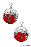 Paparazzi "Welcome to Paradise" Red Earrings Paparazzi Jewelry