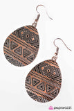 Paparazzi "Welcome to the Tribe" Copper Earrings Paparazzi Jewelry