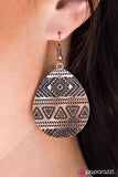 Paparazzi "Welcome to the Tribe" Copper Earrings Paparazzi Jewelry